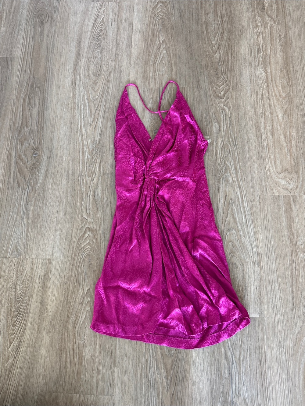 DO+BE Fuchsia Satin Mini Slip Dress
